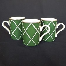 3 Vintage Green Mugs Arthur