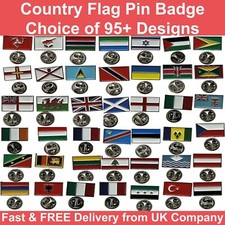 Country pin badge - pin, metal