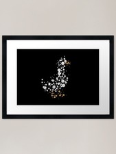 Splotch Pekin Duck Framed Art