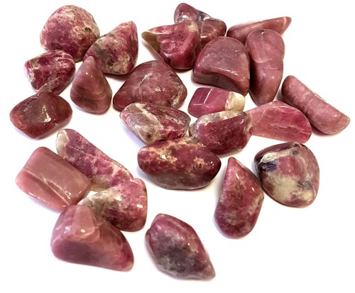 Pink tourmaline tumble - pink, stone