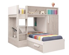 Kids L-Shaped Reversible Bunk Bed in White and Grey - Collect or Deliver HP16