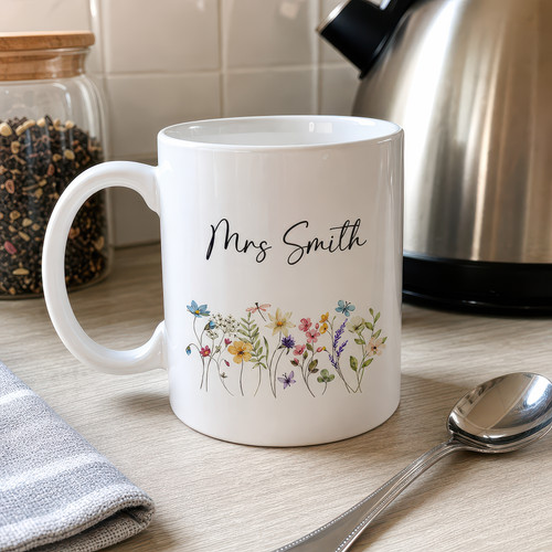Personalised teacher name mug - teacher,