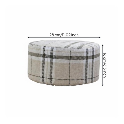 Upholstered fabric footstool - upholstered,