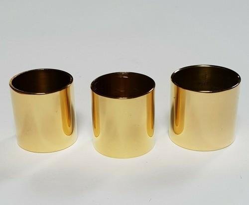 Mixed plain brass collars - 3, x