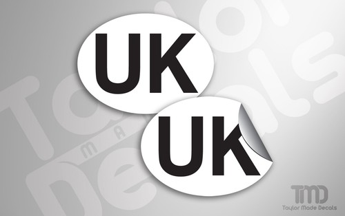 Oval sticker for car - uk,