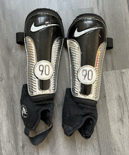 Nike T90 Shin Pads Guards Total 90s Silver Black Size Medium Rare Retro Y2K 00s