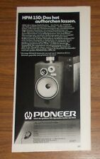 Rare Advertising Vintage PIONEER HPM 150 4 Way Bass Reflex Box HiFi 1977