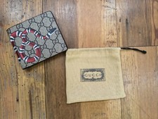 GUCCI Kingsnake Print Bi‑Fold Wallet – Snake Motif