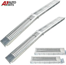 2X Foldable Loading Ramps 400KG 180Cm For Golf Buggy Lawnmower Quad Scooter