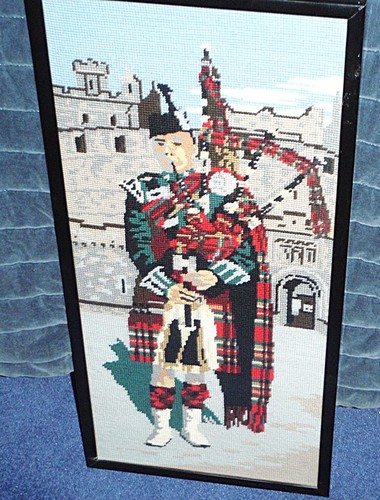 Complete framed cross stitch - framed,