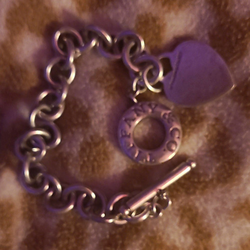 Tiffany silver o link - &,