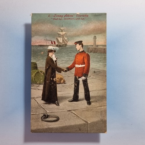 Military sentimental postcard - military,
