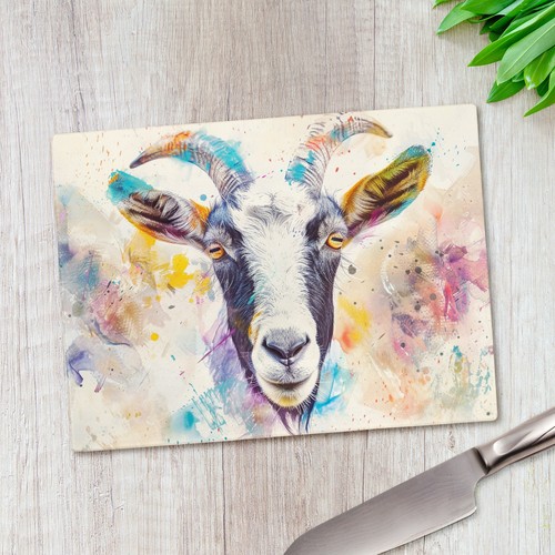 Paint splatter goat glass - goat,