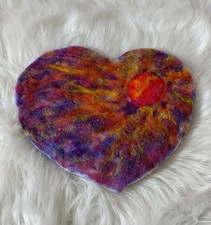Needle Felted  Heart Abstract