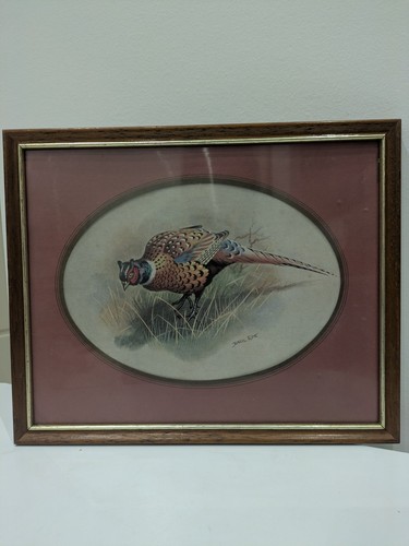 Vintage wooden framed - wooden, pheasant