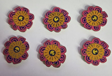 LAUREL BURCH buttons X6 pink
