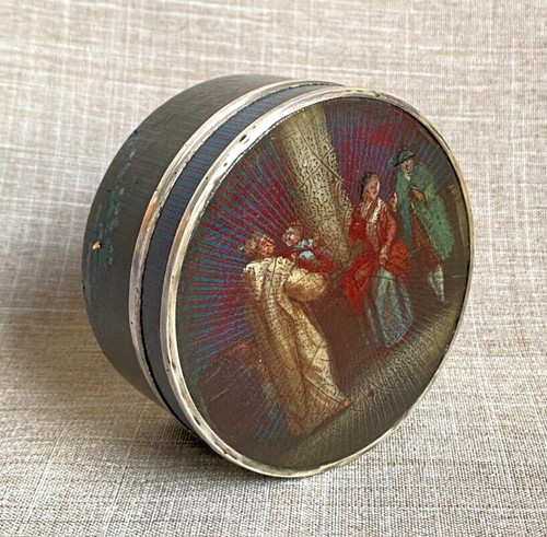 Antique c1780 silver rim faux - c1780,