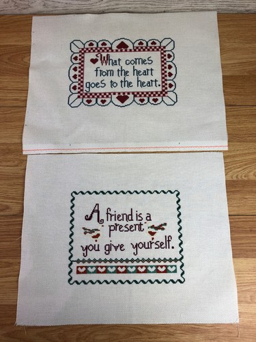 Finished cross stitch - cross,