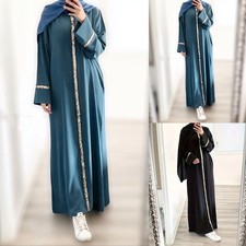 Women Muslim Abaya Prayer Maxi Dress Kaftan Jilbab Islamic Arab Robe Dresses