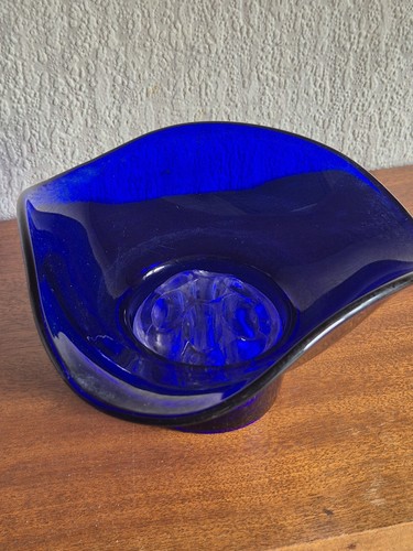 Vintage cobalt blue glass - blue,