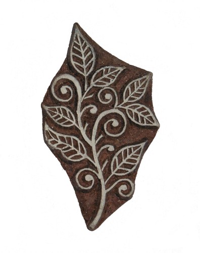 Floral wooden stamp 7 - wooden, 7.7