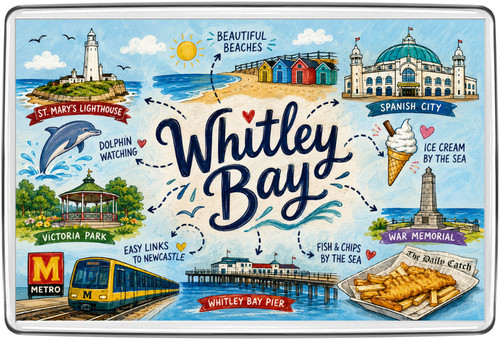 Whitley bay fridge magnet - fridge,