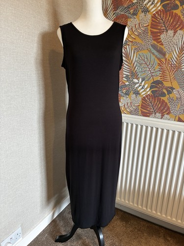 George black sleeveless midi - black,