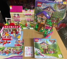 3 x FRIENDS LEGO SET 3315 OLIVIAS HOUSE 3061 CITY PARK CAFE & FOREST HOUSE 41679