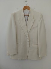 Vintage cream tuxedo blazer - vintage, 42