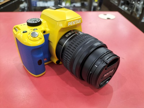 Pentax yellow blue dslr - pentax,