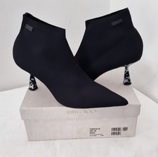 Jimmy Choo Saber 65 Black Sock Ankle low heel Boots in size 42 UK9
