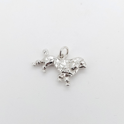 Sterling silver poodle dog - silver,