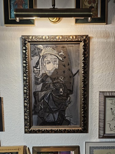 Pablo picasso oil board - on,