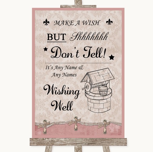 Pink shabby chic wishing - shabby, well