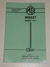 Operating Instructions MG TD