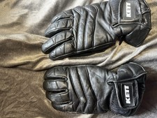 Kett Leather Black Motorcycle Gloves Thinsulate Size Large