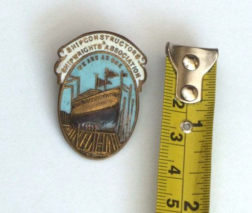 Vintage enamel badge - vintage,