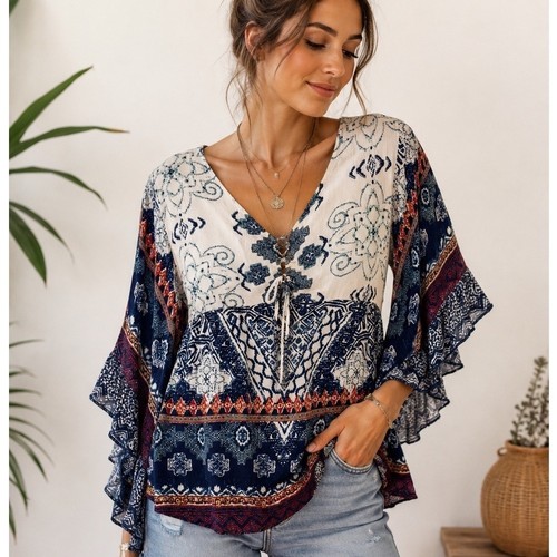 Angie boho peasant blouse - boho,