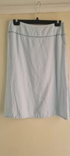 Farhi Women's Light Blue Linen Skirt Size L Summer Feel