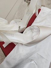 Dune shoes size 4 colour cream, satin, crystal and stain ankle strap