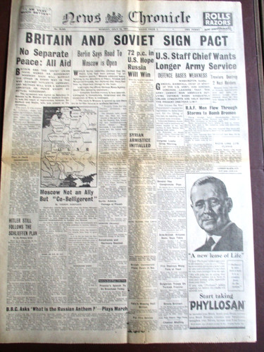 Ww2 newspaper britain soviet - ww2,