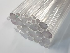 Clear Plastic Rod 2 3 4 5 6 8 10 12 15 20 25mm Round Bar 50mm up to 1m Long