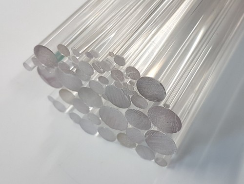 Clear plastic rod - plastic, 6