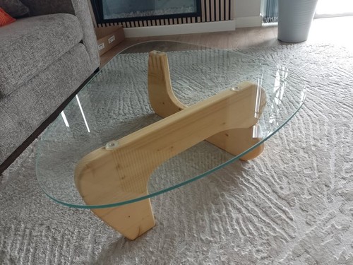 Wood base coffee table - wood,
