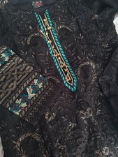 Black And Ferozi Kameez And