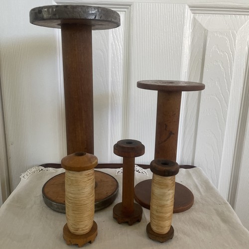 Lot vintage wooden - vintage, spools