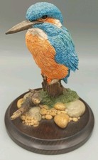 1991 Country Artists Kingfisher Bird Figurine & Plinth CA512  10cm VGC