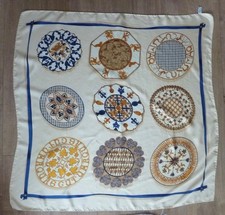 Aquascutum Silk Scarf Circles
