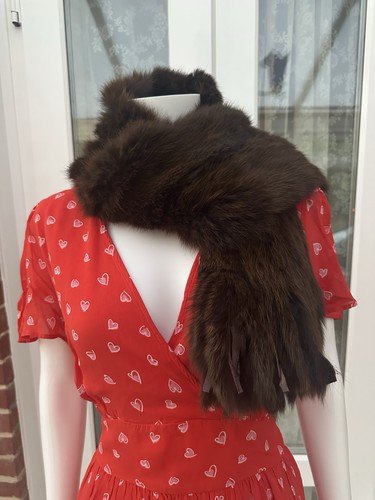 Vintage real brown fox fur - vintage,