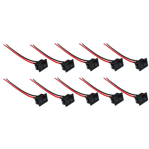 10pcs mini rocker switch 2pin - rocker,